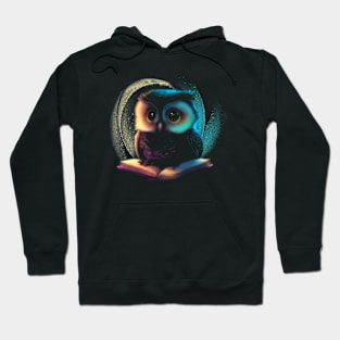 Cute owl animal with book Hoodie